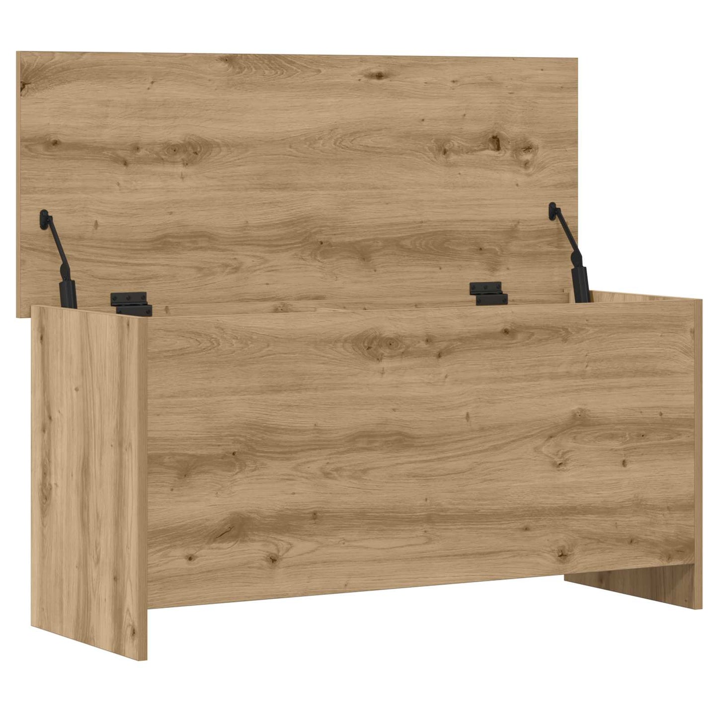 Opbergkist Artisanaal eiken 100 x 40 x 50 cm Bewerkt hout