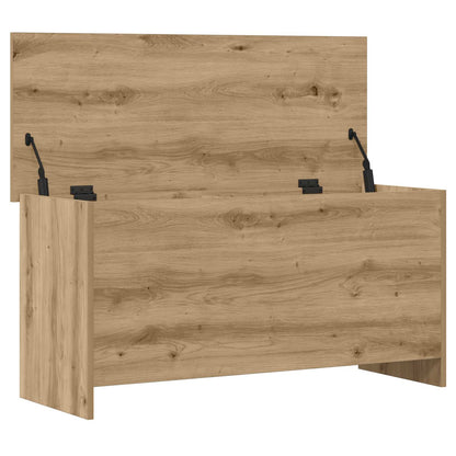 Opbergkist Artisanaal eiken 100 x 40 x 50 cm Bewerkt hout