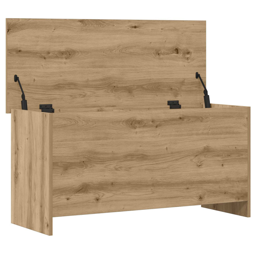 Opbergkist Artisanaal eiken 100 x 40 x 50 cm Bewerkt hout