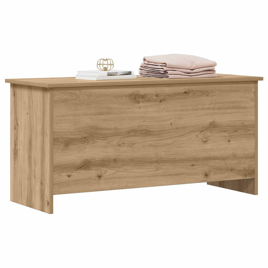 Opbergkist Artisanaal eiken 100 x 40 x 50 cm Bewerkt hout