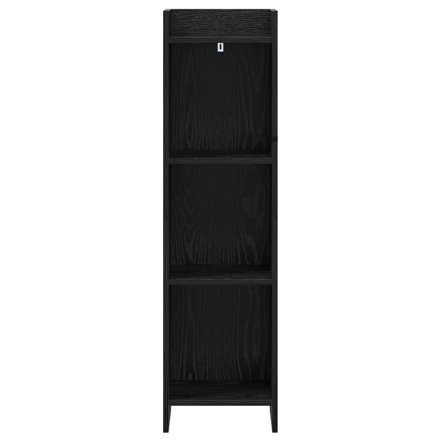 Boekenkast Zwart eiken 30 x 30 x 111 cm Bewerkt hout