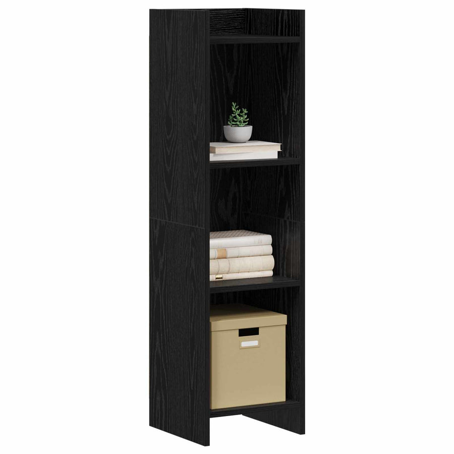 Boekenkast Zwart eiken 30 x 30 x 111 cm Bewerkt hout