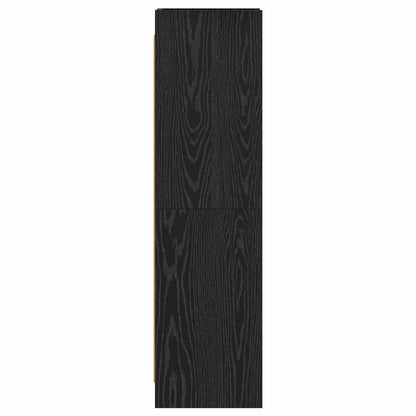 Boekenkast Zwart eiken 30 x 30 x 111 cm Bewerkt hout