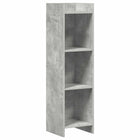 Boekenkast 30x30x111 cm grijs bewerkt hout