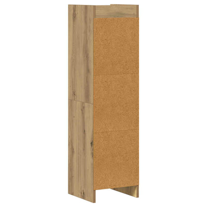 Boekenkast Artisanaal eiken 30 x 30 x 111 cm Bewerkt hout