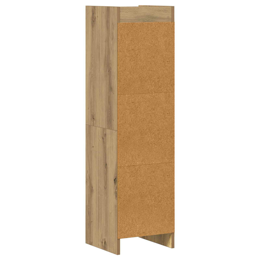 Boekenkast Artisanaal eiken 30 x 30 x 111 cm Bewerkt hout