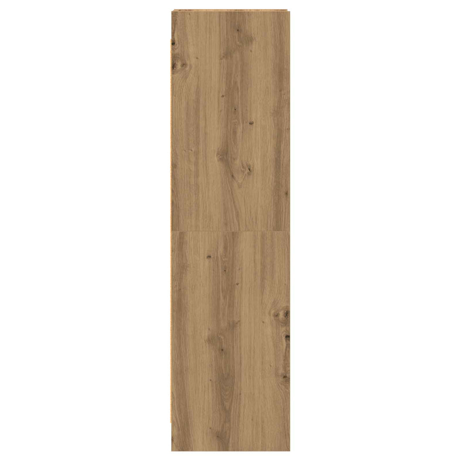 Boekenkast Artisanaal eiken 30 x 30 x 111 cm Bewerkt hout