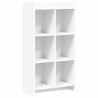 Bookcase White 59 x 30 x 111 cm Engineered wood