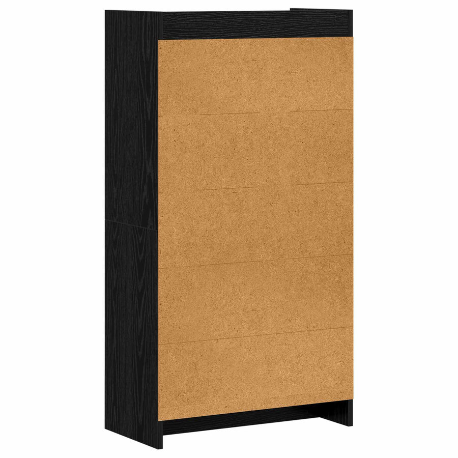 Boekenkast Zwart eiken 59 x 30 x 111 cm Bewerkt hout