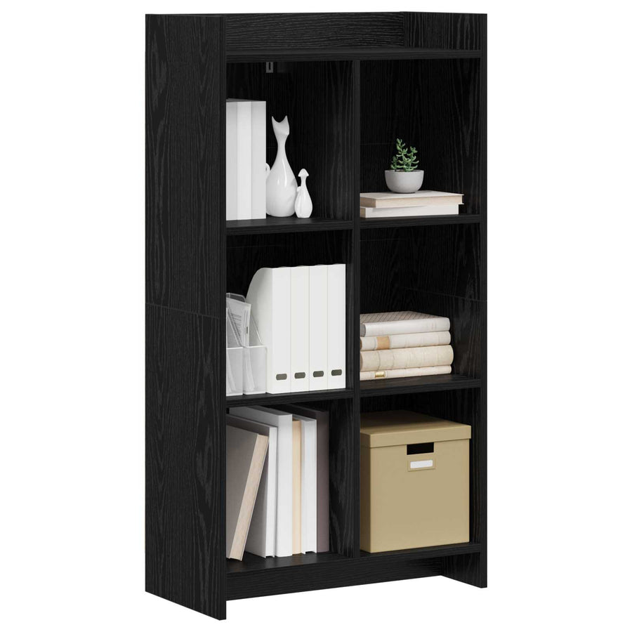 Boekenkast Zwart eiken 59 x 30 x 111 cm Bewerkt hout