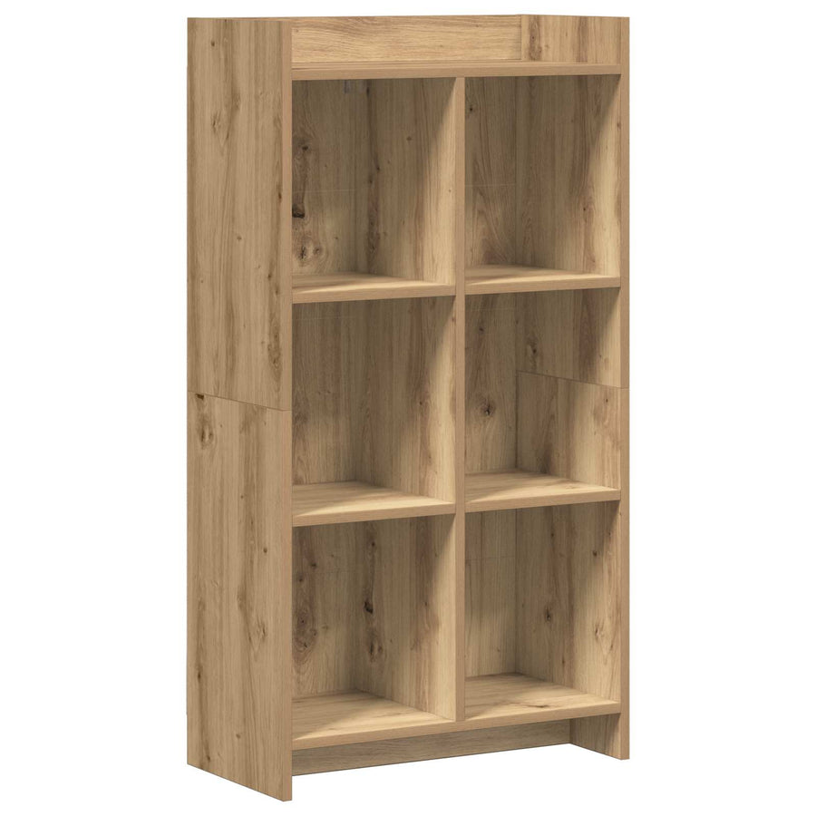Boekenkast Artisanaal eiken 59 x 30 x 111 cm Bewerkt hout
