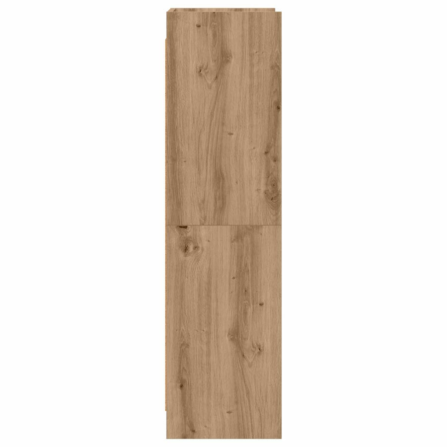 Boekenkast Artisanaal eiken 59 x 30 x 111 cm Bewerkt hout
