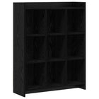 Boekenkast 87,5x30x111 cm zwart eiken