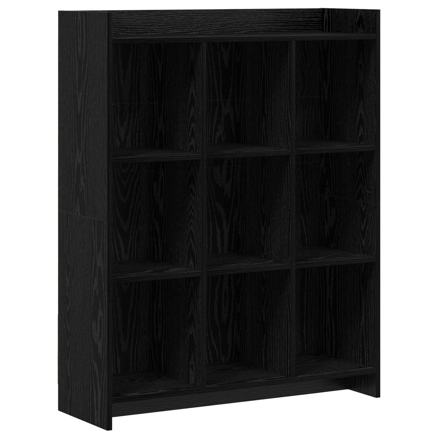 Boekenkast Zwart eiken 87,5 x 30 x 111 cm Bewerkt hout