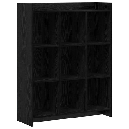Boekenkast Zwart eiken 87,5 x 30 x 111 cm Bewerkt hout