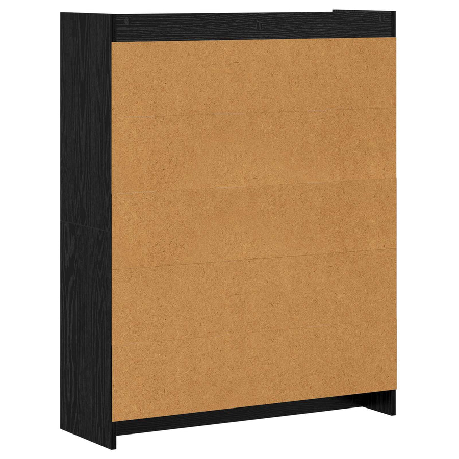 Boekenkast Zwart eiken 87,5 x 30 x 111 cm Bewerkt hout