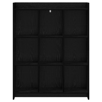 Boekenkast Zwart eiken 87,5 x 30 x 111 cm Bewerkt hout