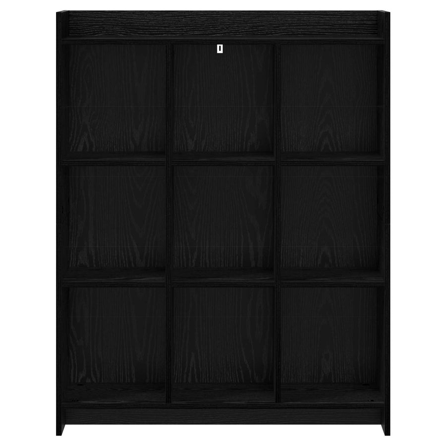 Boekenkast Zwart eiken 87,5 x 30 x 111 cm Bewerkt hout