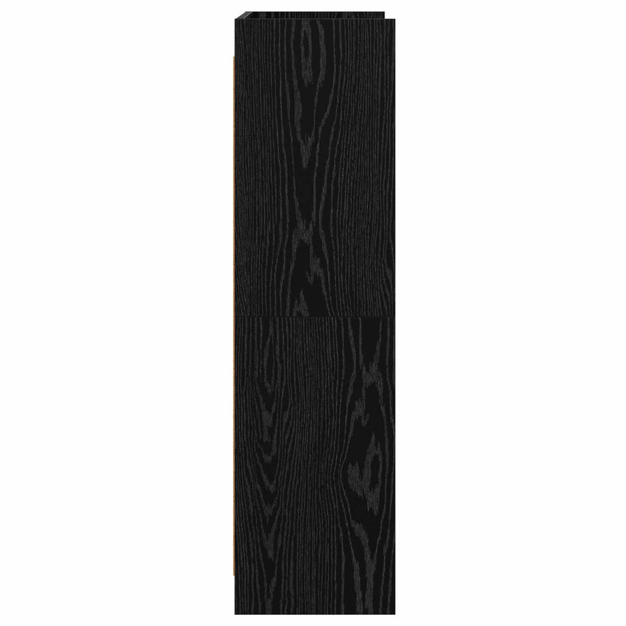 Boekenkast Zwart eiken 87,5 x 30 x 111 cm Bewerkt hout