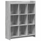 Boekenkast 87,5x30x111 cm grijs bewerkt hout