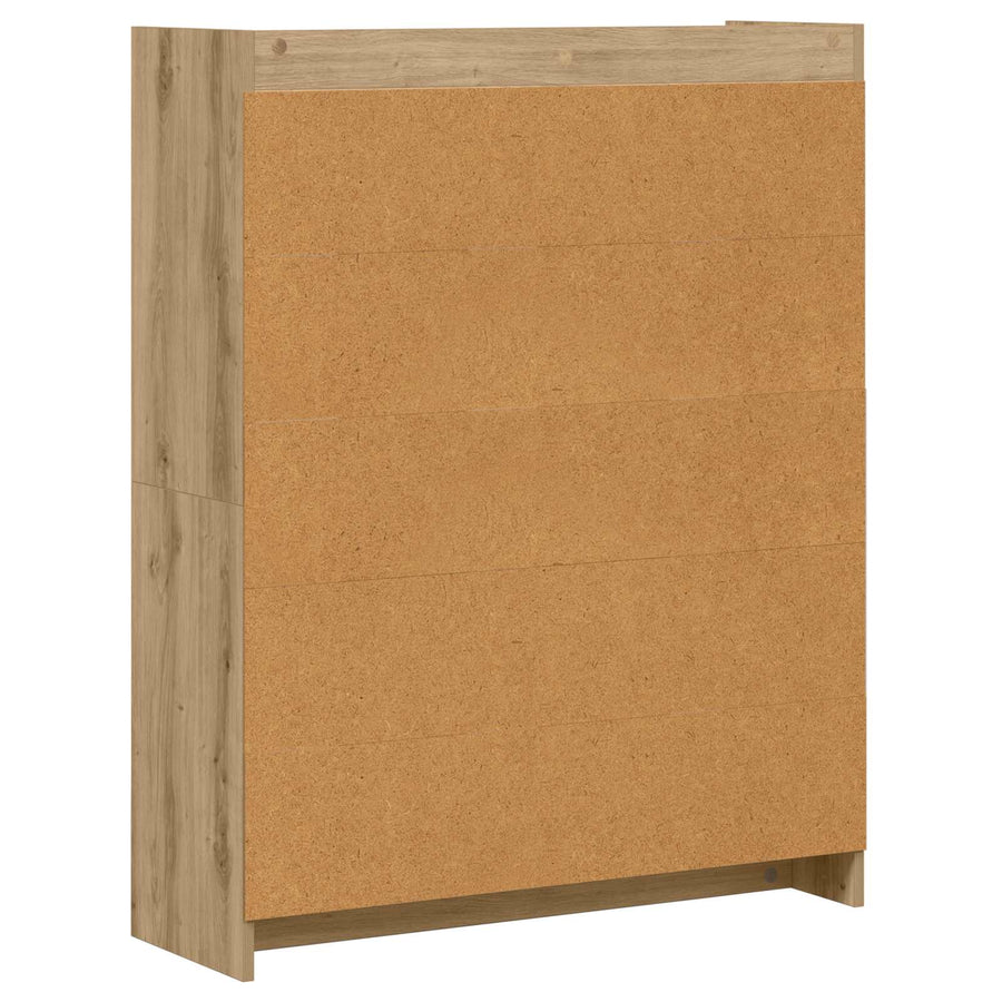 Boekenkast Artisanaal eiken 87,5 x 30 x 111 cm Bewerkt hout