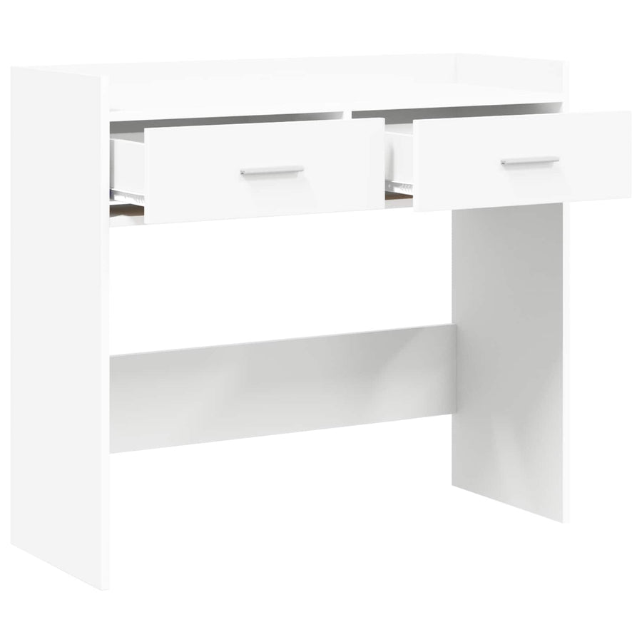 Wandtafel Wit 90 x 35 x 80 cm Bewerkt hout