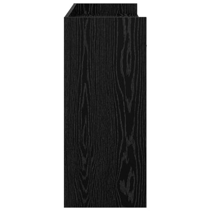 Wandtafel Zwart eiken 90 x 35 x 80 cm Bewerkt hout