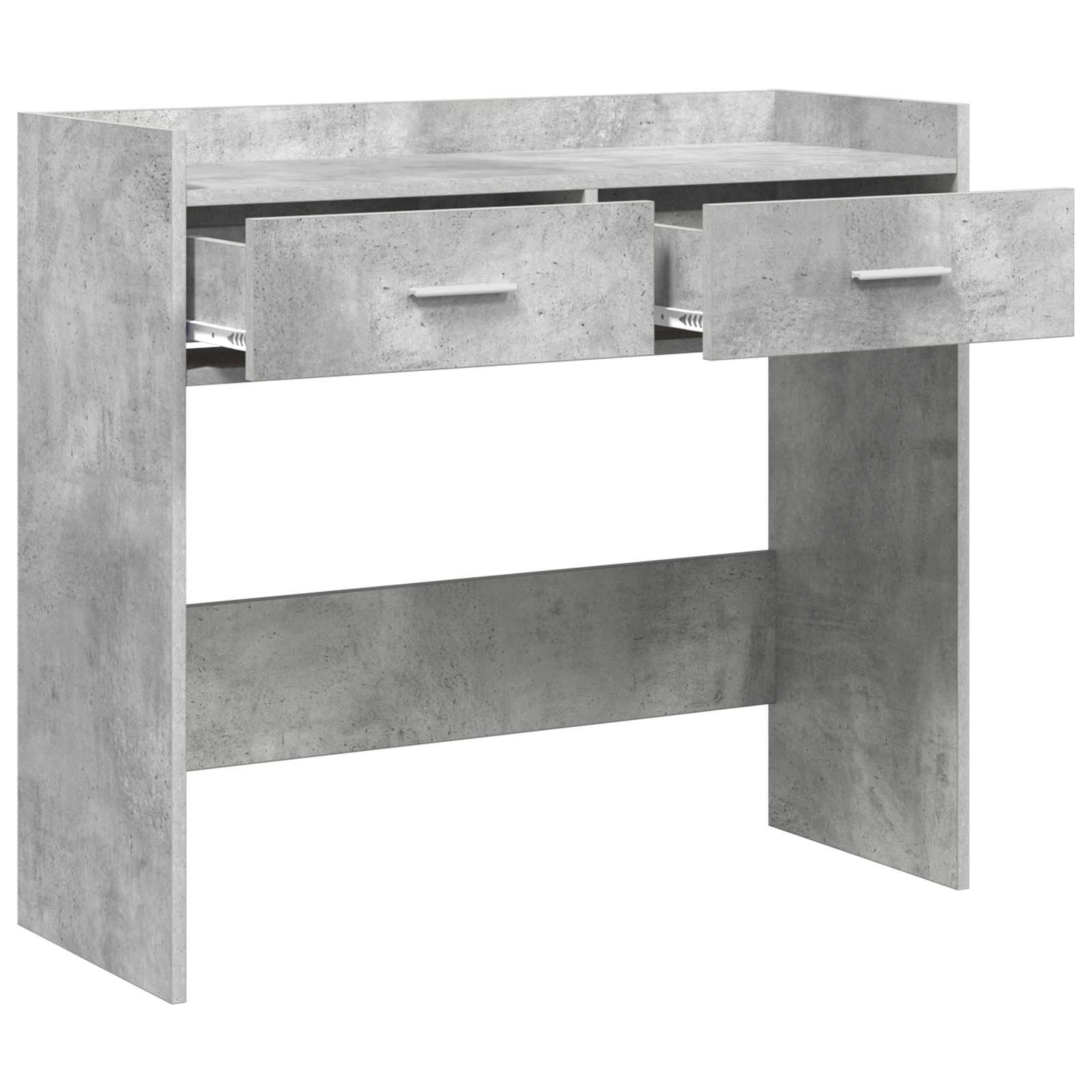 Wandtafel Betongrijs 90 x 35 x 80 cm Bewerkt hout