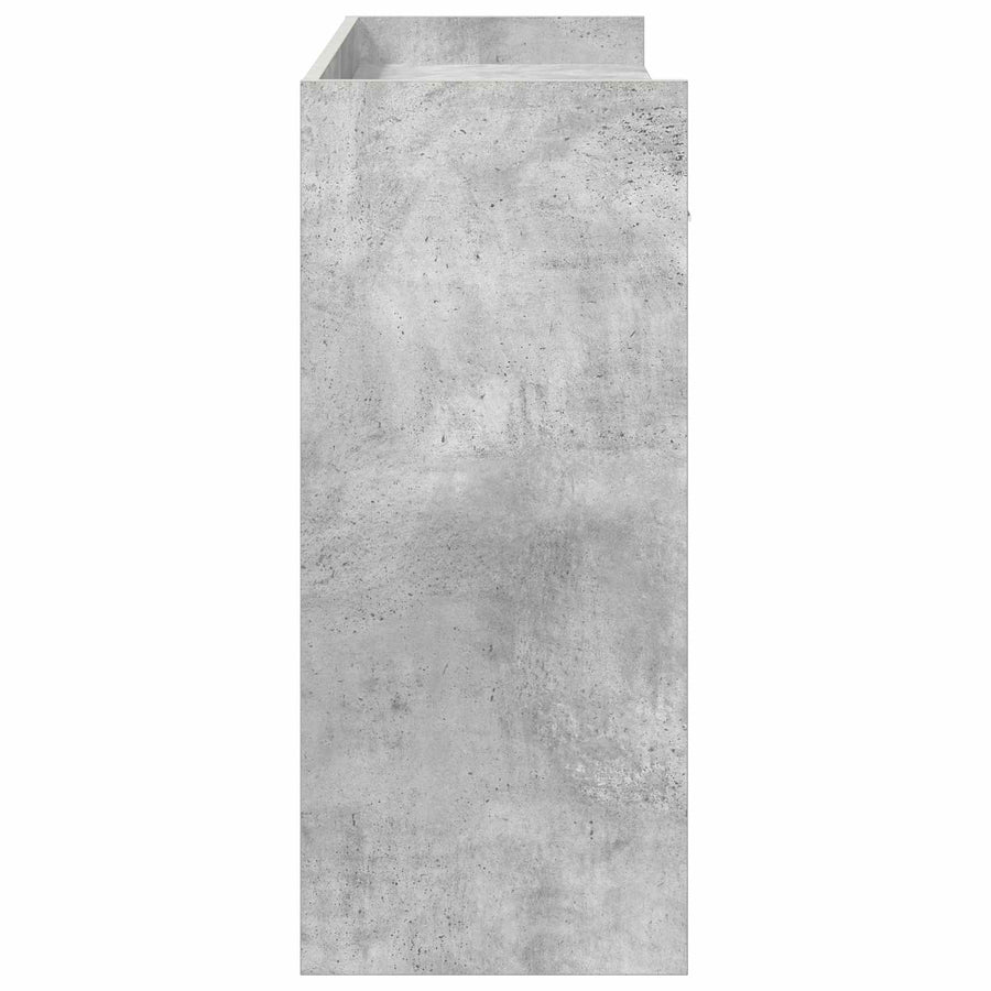 Wandtafel Betongrijs 90 x 35 x 80 cm Bewerkt hout