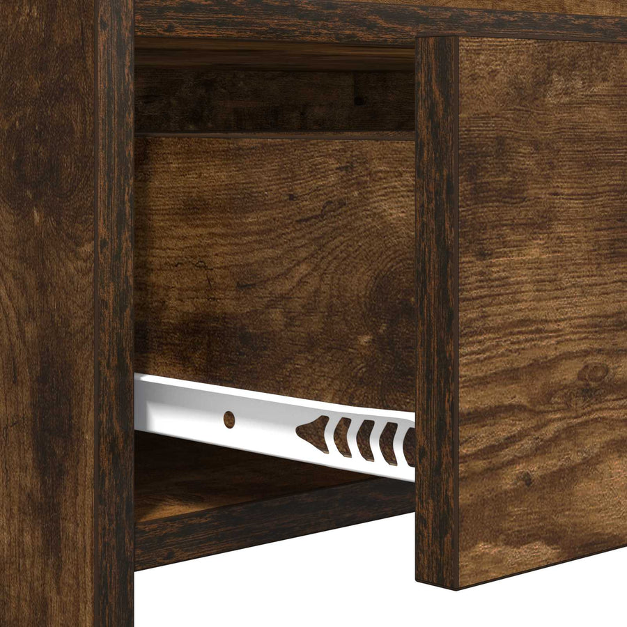 Wandtafel Gerookt eiken 90 x 35 x 80 cm Bewerkt hout