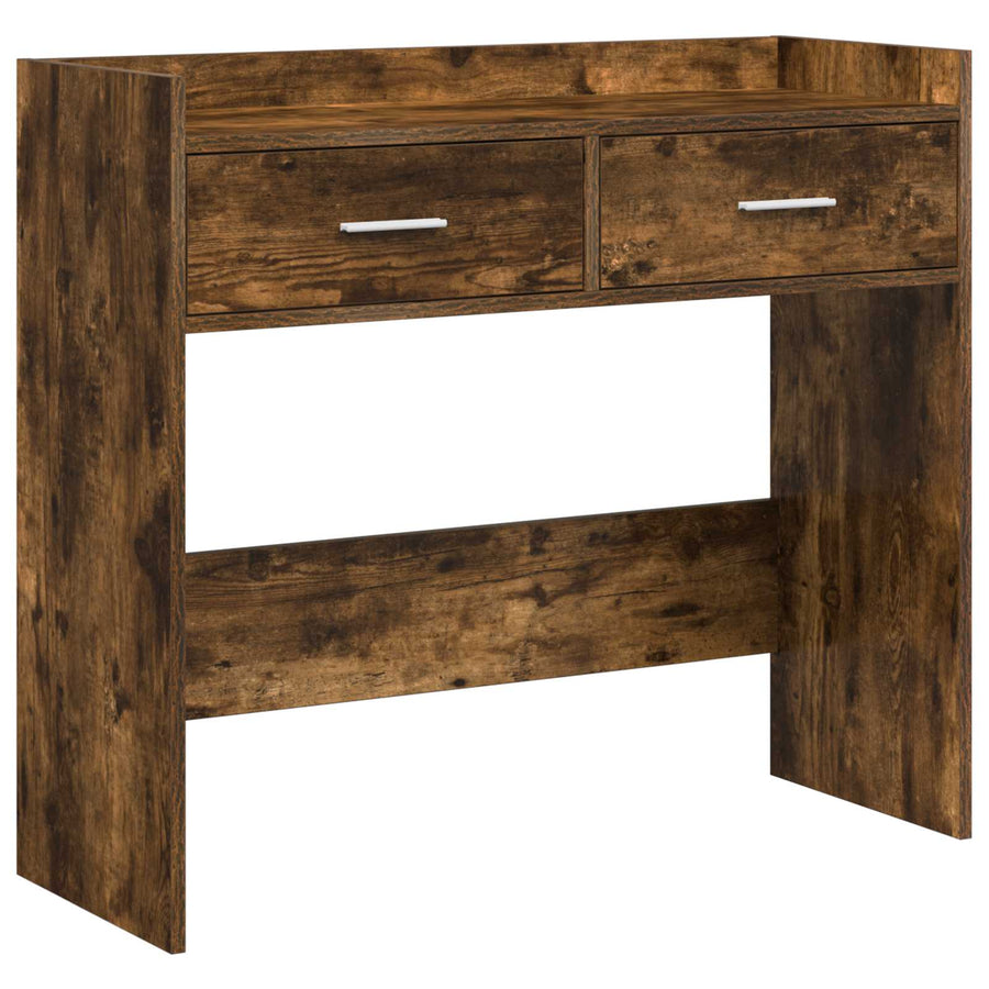 Wandtafel Gerookt eiken 90 x 35 x 80 cm Bewerkt hout