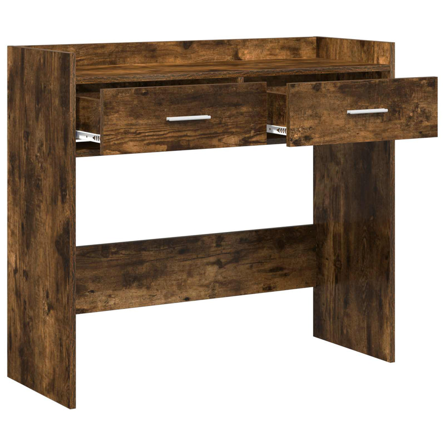 Wandtafel Gerookt eiken 90 x 35 x 80 cm Bewerkt hout