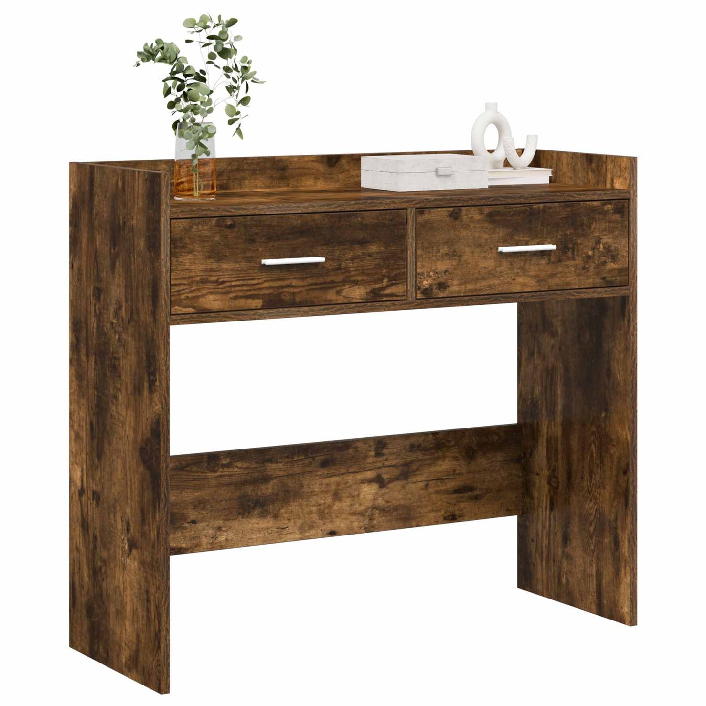 Wandtafel Gerookt eiken 90 x 35 x 80 cm Bewerkt hout
