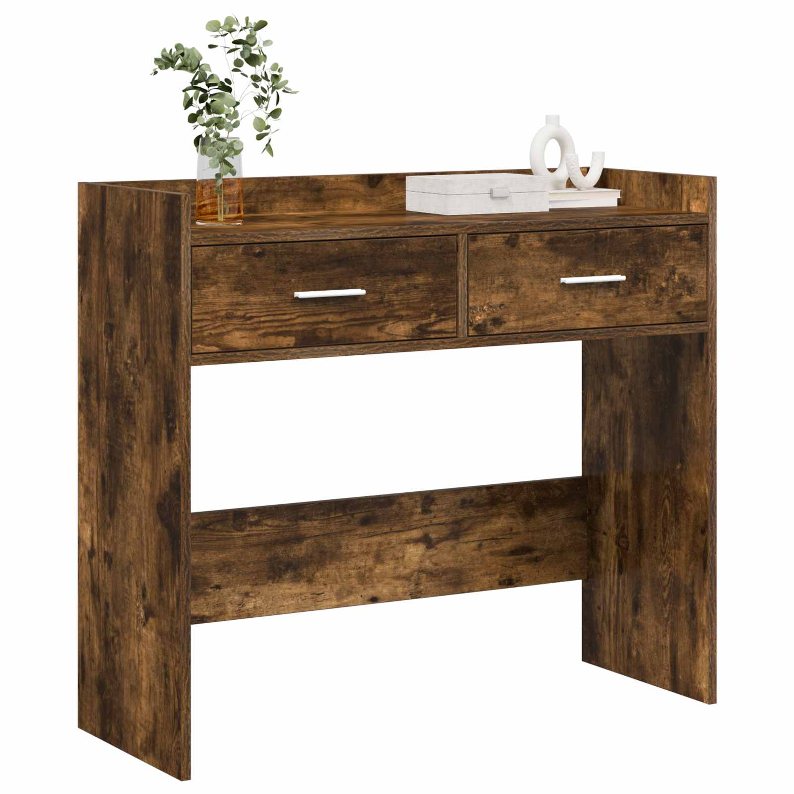 Wandtafel Gerookt eiken 90 x 35 x 80 cm Bewerkt hout