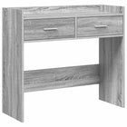 Wandtafel 90x35x80 cm grijs bewerkt hout