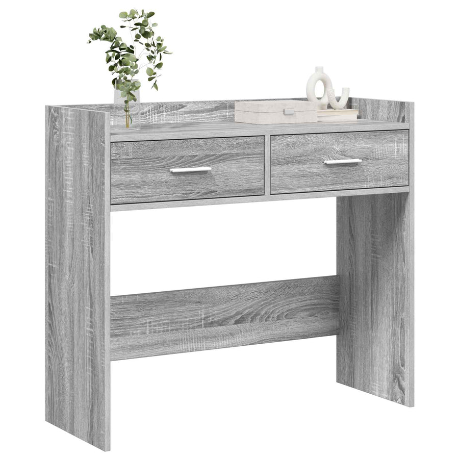 Wandtafel Grijs Sonoma 90 x 35 x 80 cm Bewerkt hout