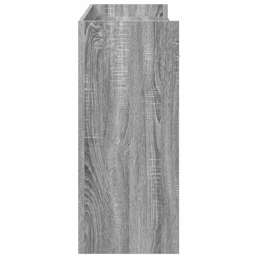 Wandtafel Grijs Sonoma 90 x 35 x 80 cm Bewerkt hout