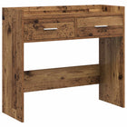 Wandtafel 90x35x80 cm oud hout bewerkt hout