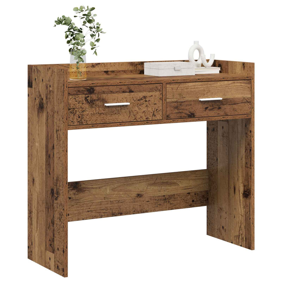 Wandtafel Oud hout 90 x 35 x 80 cm Bewerkt hout