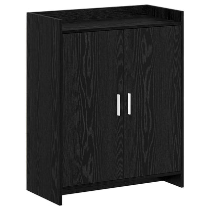 Schoenenkast Zwart eiken 73,5 x 36 x 92 cm Bewerkt hout