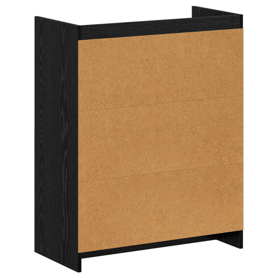 Schoenenkast Zwart eiken 73,5 x 36 x 92 cm Bewerkt hout