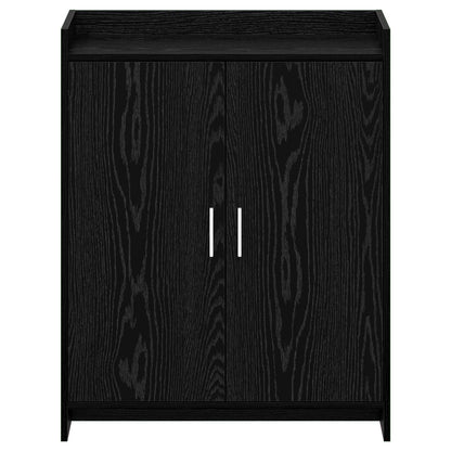 Schoenenkast Zwart eiken 73,5 x 36 x 92 cm Bewerkt hout