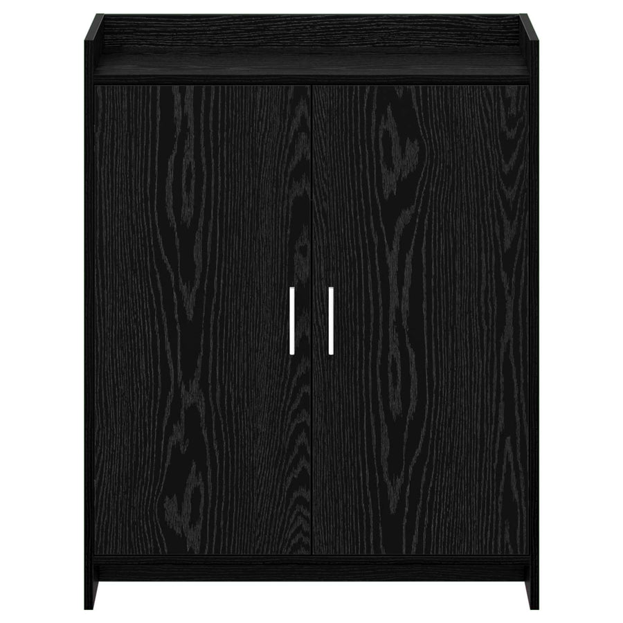 Schoenenkast Zwart eiken 73,5 x 36 x 92 cm Bewerkt hout