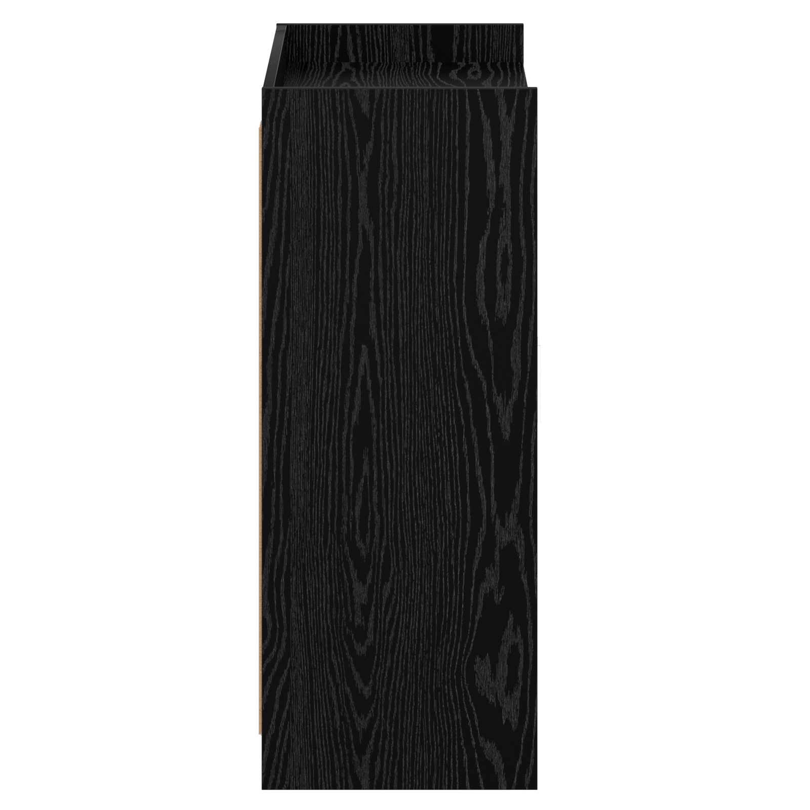 Schoenenkast Zwart eiken 73,5 x 36 x 92 cm Bewerkt hout