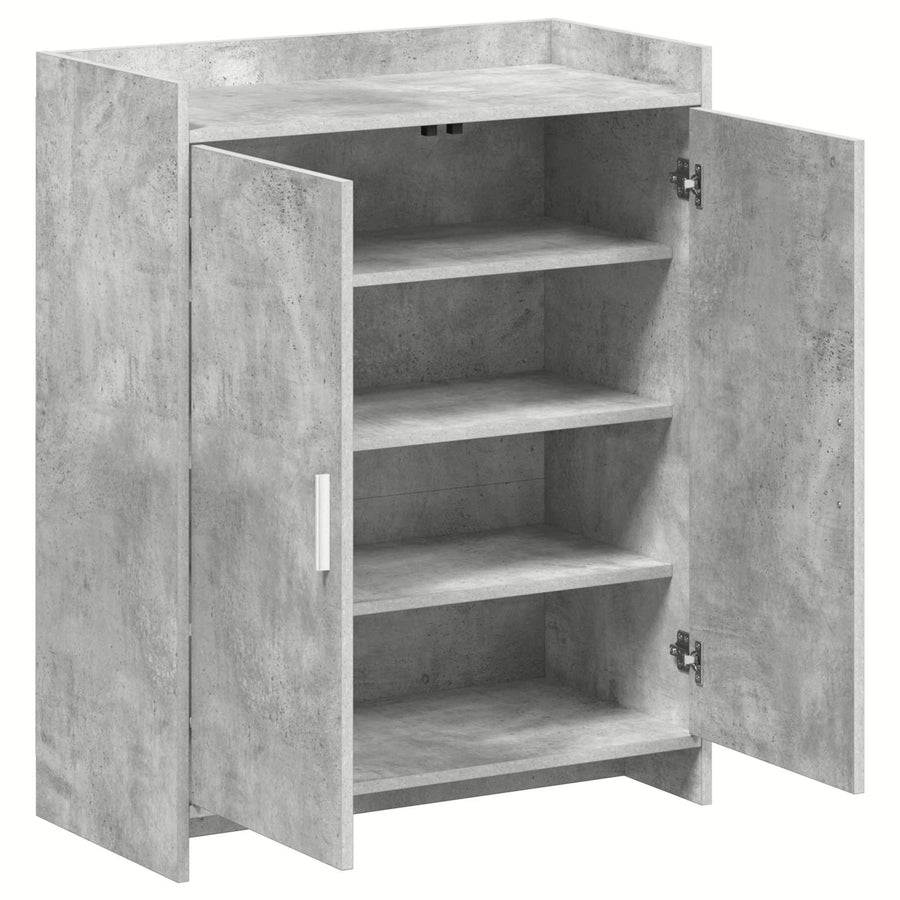 Schoenenkast Betongrijs 73,5 x 36 x 92 cm Bewerkt hout