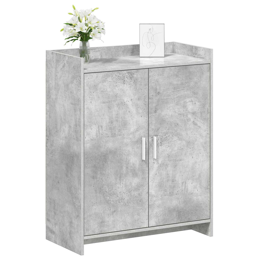 Schoenenkast Betongrijs 73,5 x 36 x 92 cm Bewerkt hout