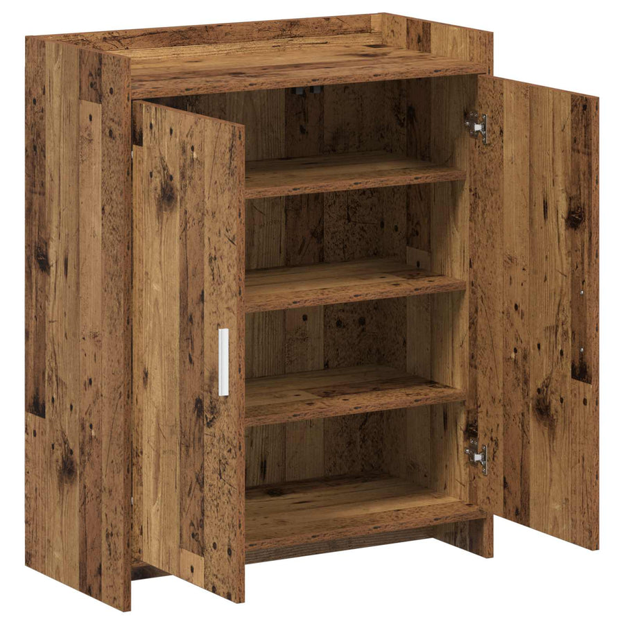 Schoenenkast met opslag Oud hout 73,5 x 36 x 92 cm Bewerkt hout