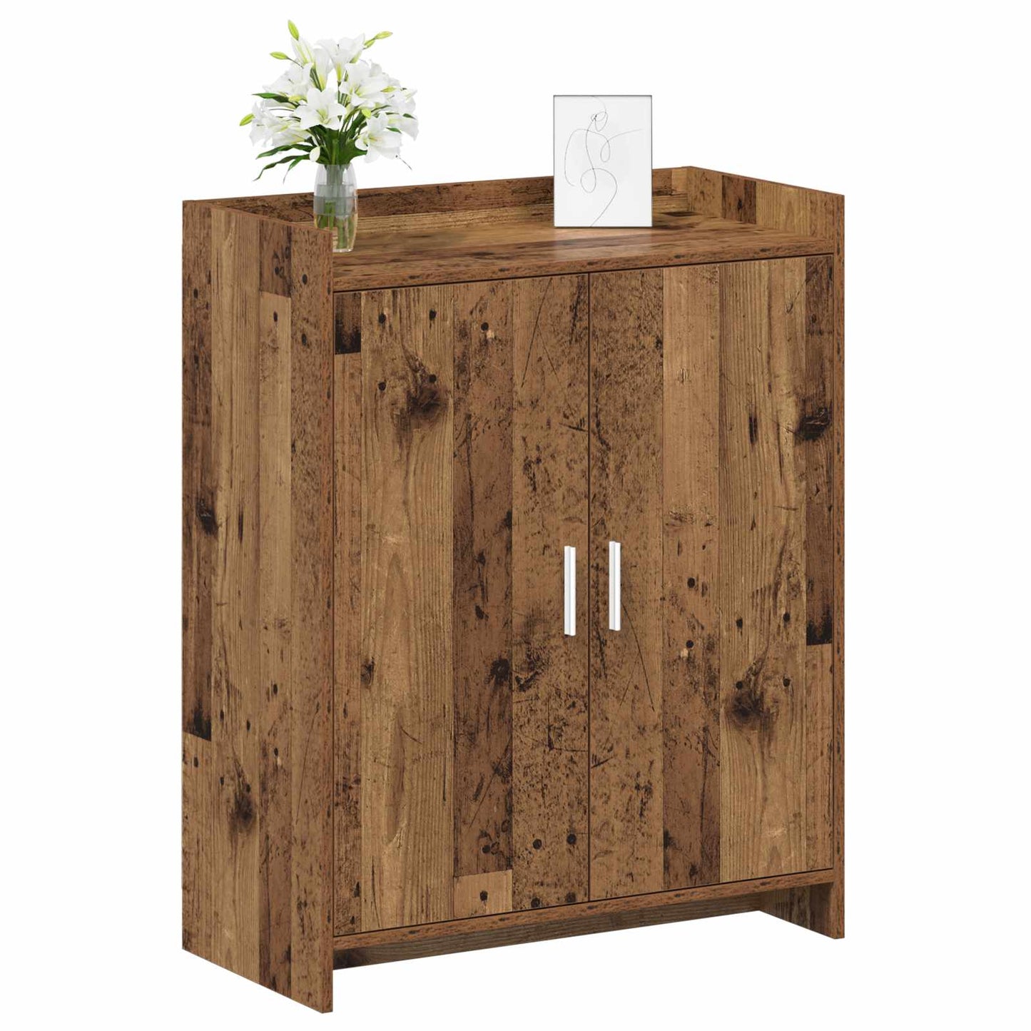 Schoenenkast met opslag Oud hout 73,5 x 36 x 92 cm Bewerkt hout