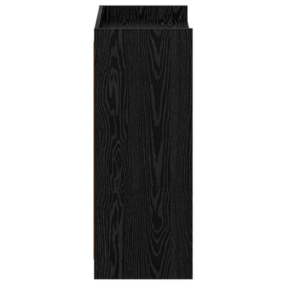 Schoenenkast Zwart eiken 73,5 x 36 x 92 cm Bewerkt hout