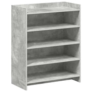 Schoenenkast 73,5x36x92 cm betongrijs bewerkt hout